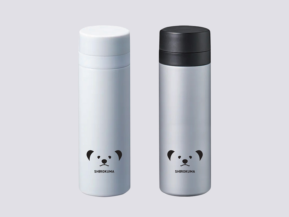スリムサーモスステンレスボトル（ホワイト・シルバー）